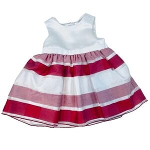 Couture Princess Formal Red White Striped Dress 24 Months Girl